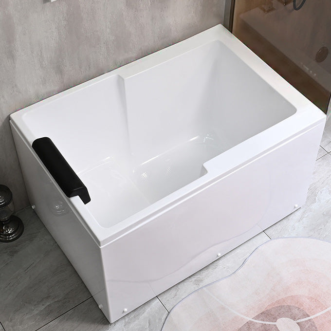 Back to Wall Soaking Bath Modern Rectangular Antique Finish Bath Tub