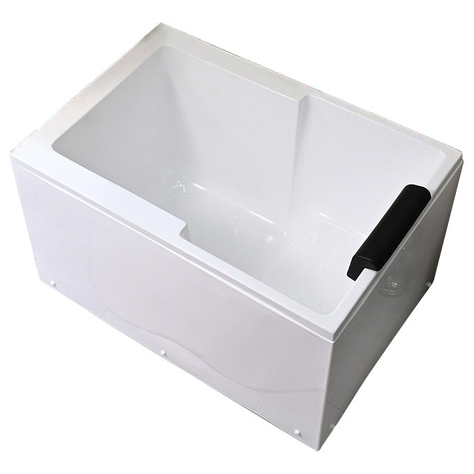 Back to Wall Soaking Bath Modern Rectangular Antique Finish Bath Tub