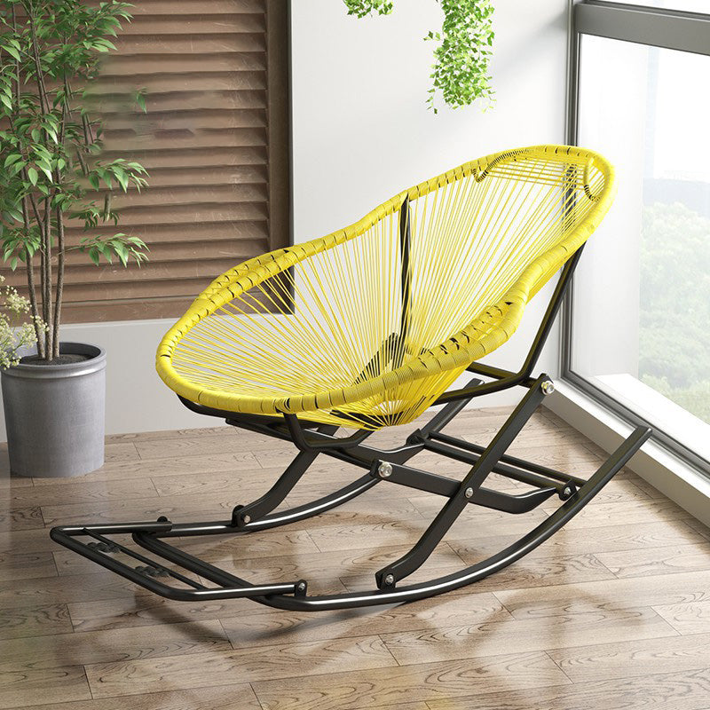 Iron Base Modern Rocking Chair Leisure Lounge Lazy Chair for Balcony