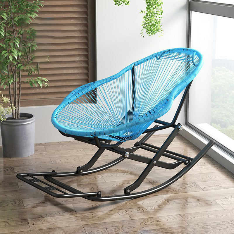 Iron Base Modern Rocking Chair Leisure Lounge Lazy Chair for Balcony