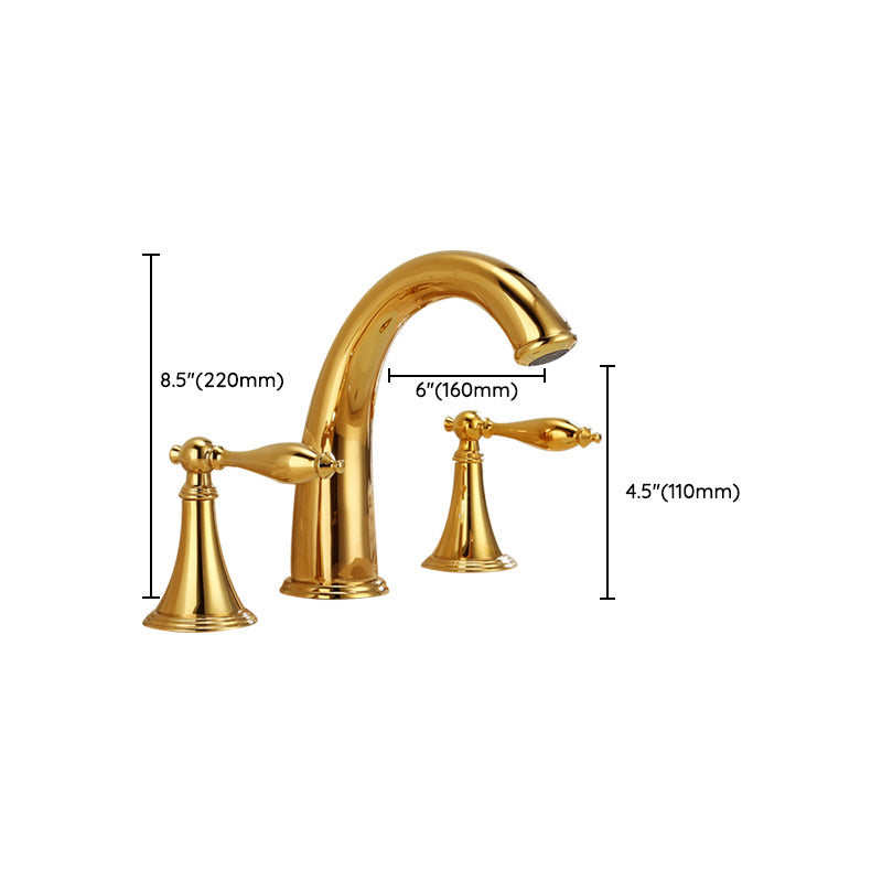 Traditional Wide Spread Bathroom Faucet Elegant Lavatory Faucet
