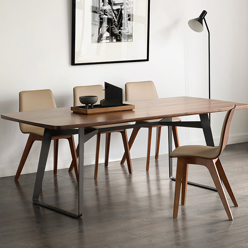 Contemporary Rectangle Dining Room Dinner Kitchen Table Solid Wood Dining Table