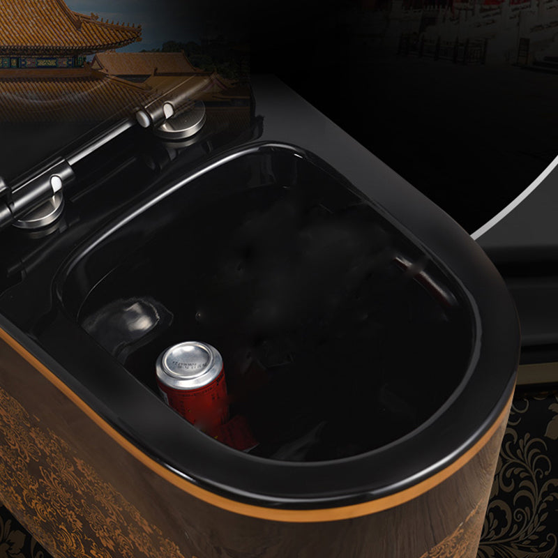 Traditional Floor Mounted Toilet All In One Porcelain Siphon Jet Flush Toilet