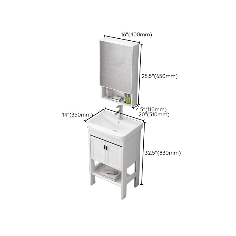Freestanding Bathroom Sink Vanity Glam Single-Sink Bathroom Vanity