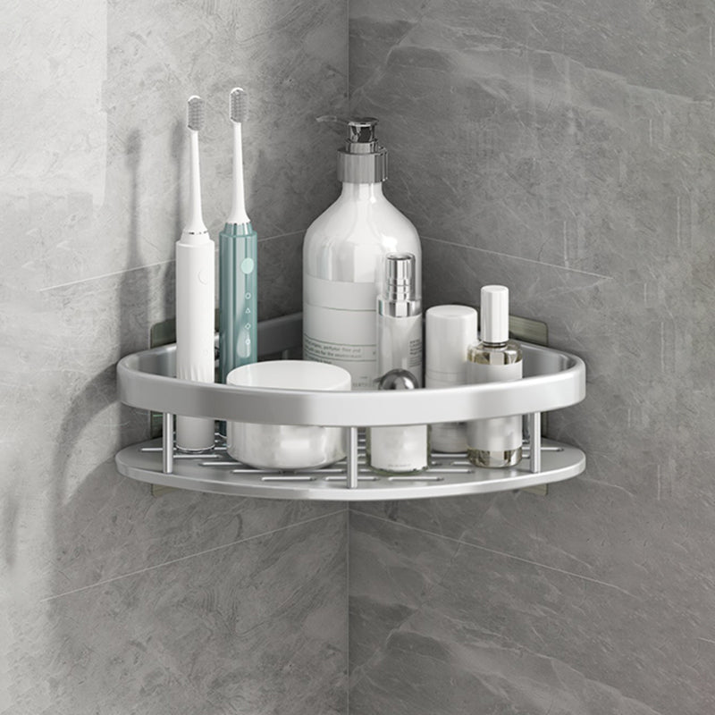 Silver/Black Bath Hardware Set Modern 1/2/3 - Piece Bath Shelf