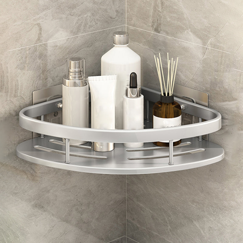 Silver/Black Bath Hardware Set Modern 1/2/3 - Piece Bath Shelf