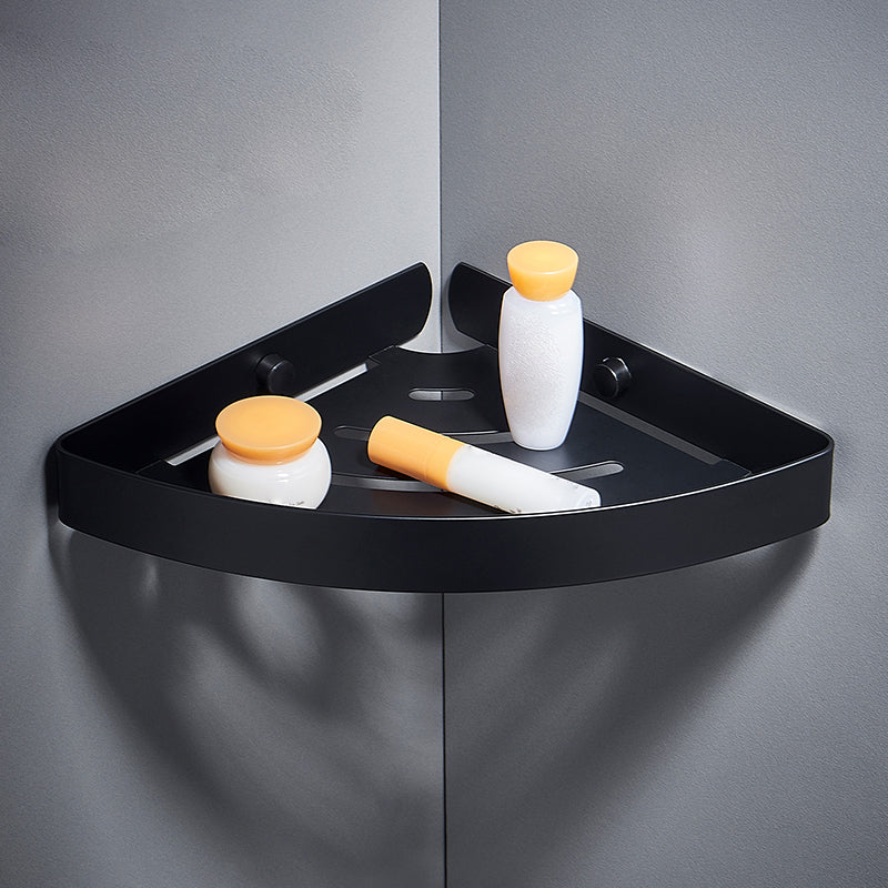 Silver/Black Bathroom Accessory Set Modern 1/2/3 - Piece Bath Shelf