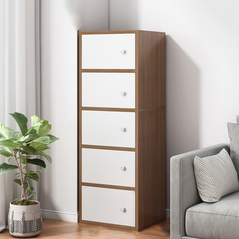Contemporary Manufactured Wood Accent Cabinet Rectangle Knobs Accent Cabinet