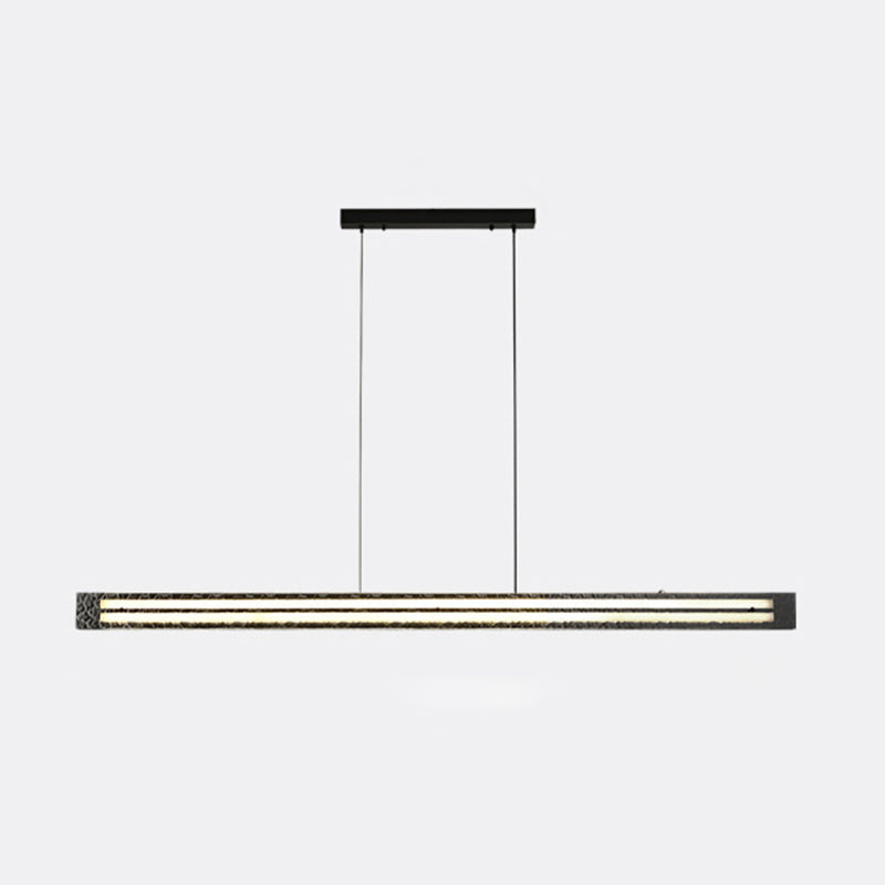 Glass Kitchen Island Lighting Black Modern Ceiling Light for Foyer