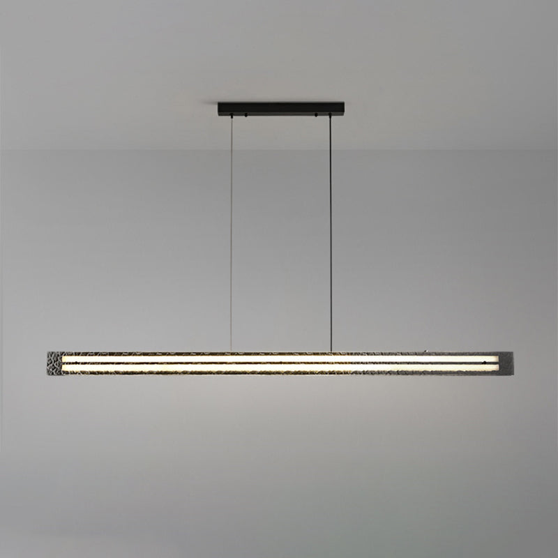 Glass Kitchen Island Lighting Black Modern Ceiling Light for Foyer