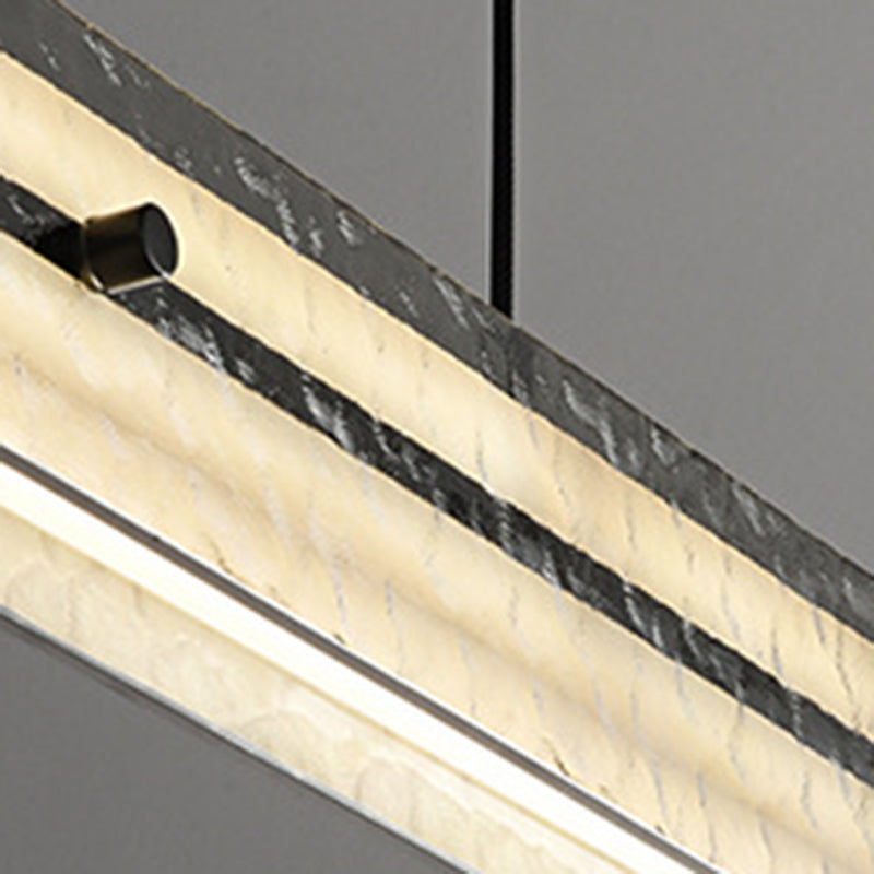 Glass Kitchen Island Lighting Black Modern Ceiling Light for Foyer