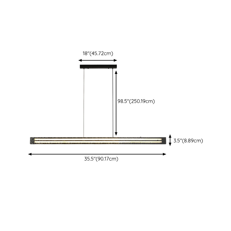 Glass Kitchen Island Lighting Black Modern Ceiling Light for Foyer