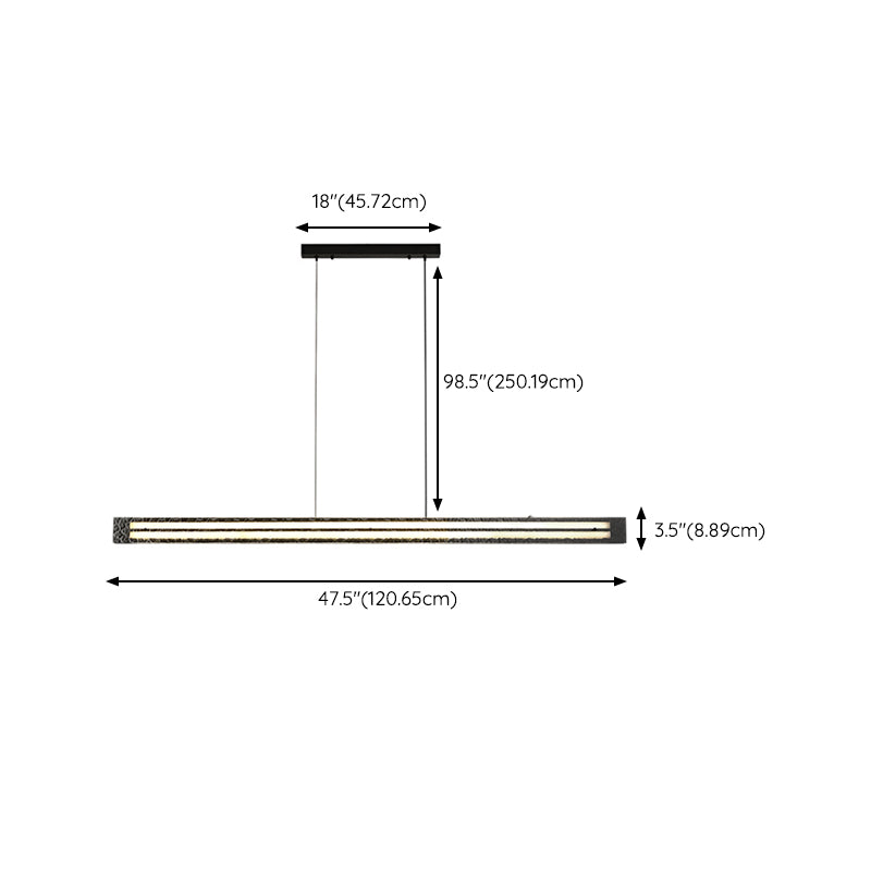 Glass Kitchen Island Lighting Black Modern Ceiling Light for Foyer