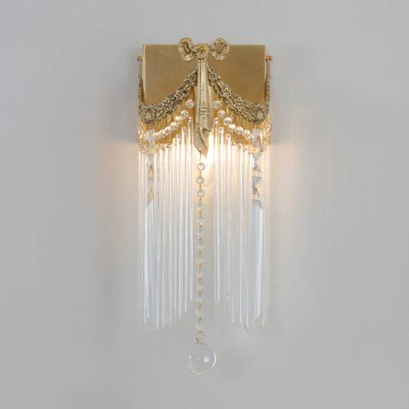 Modern Crystal Shade Wall Lighting Fixtures Gold Wall Lamp for Bedroom