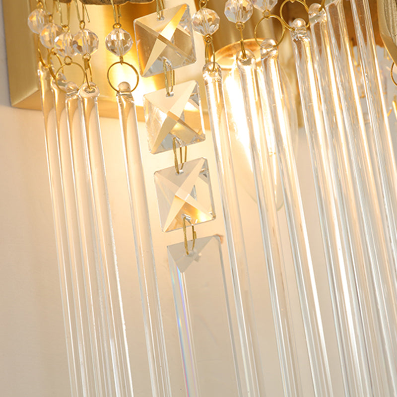 Modern Crystal Shade Wall Lighting Fixtures Gold Wall Lamp for Bedroom