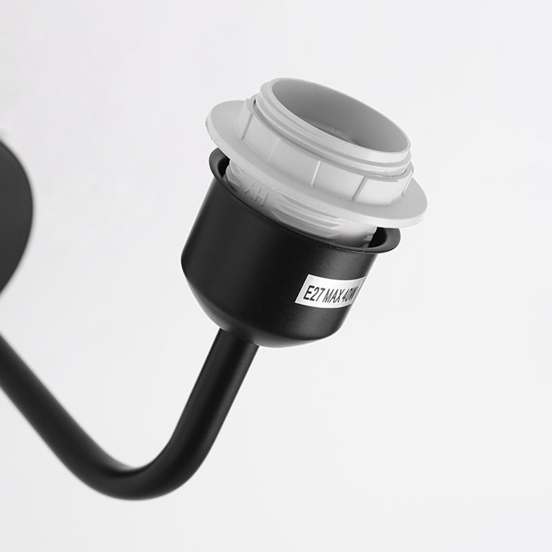 Metal Modern Wall Sconce Cone Shape Wall Light with Fabric Shade for Bedroom