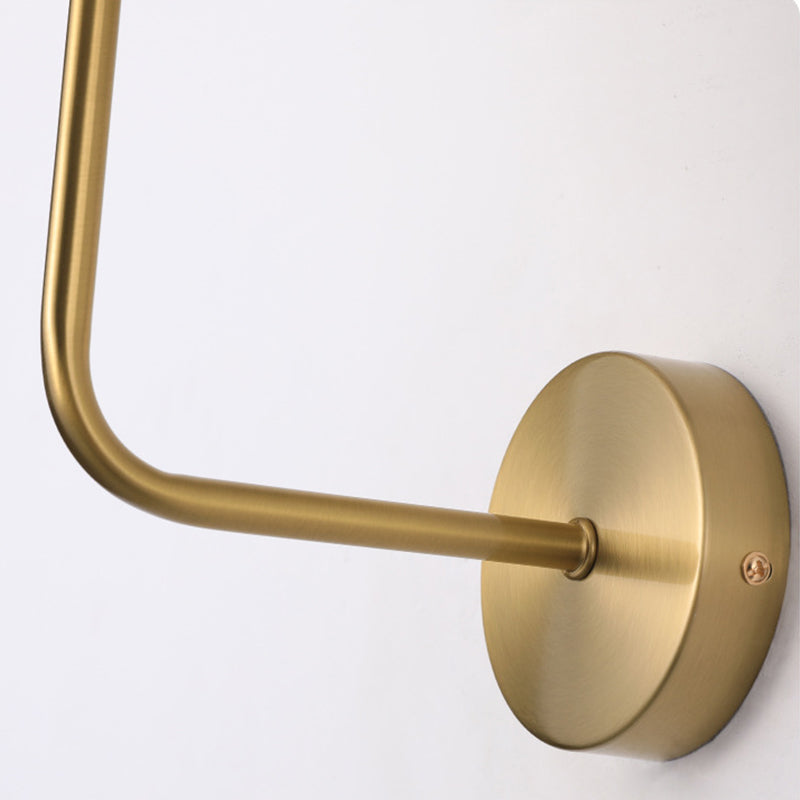 Metal Modern Wall Sconce Cone Shape Wall Light with Fabric Shade for Bedroom