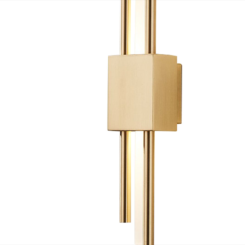 Modern Gold Metal Wall Lighting Fixtures Acrylic Shade Wall Lamp for Bedroom