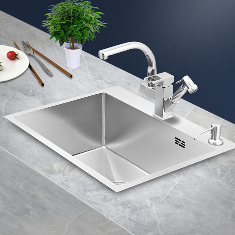 Modern Style Kitchen Sink Soundproof Design Kitchen Sink with Overflow Hole