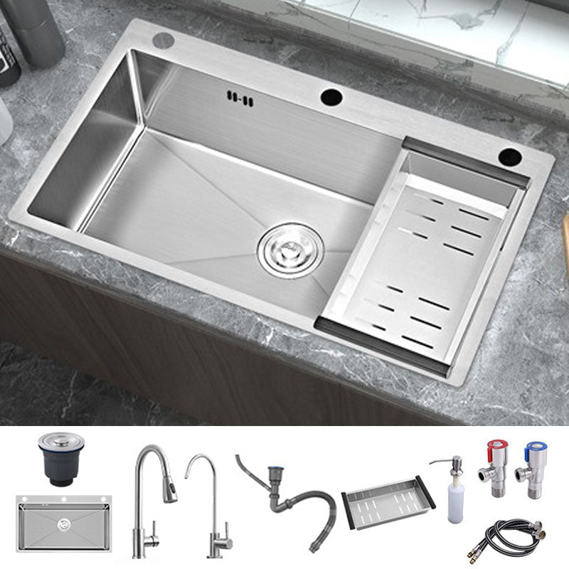 Modern Style Kitchen Sink Soundproof Design Kitchen Sink with Overflow Hole