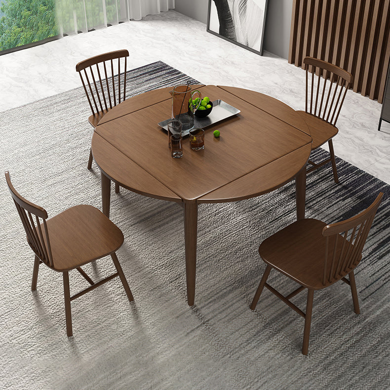 Wood Top Dining Table Set 1/5 Pieces Brown Dinette Set for Kitchen