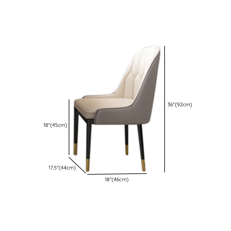 Glossy Gray Dining Set with White Chairs 1/5/7 Pieces Stone Top Dinette Set for Kitchen