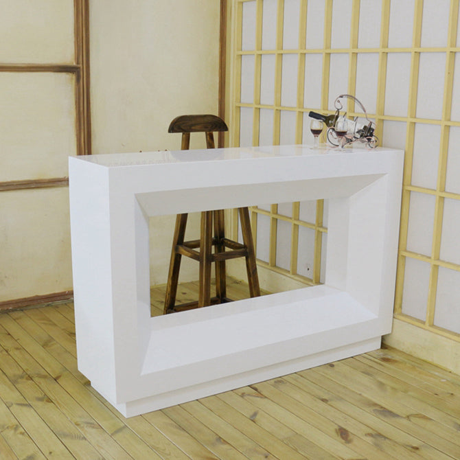 Contemporary Rectangle Counter Table Indoor Bar Dining Table