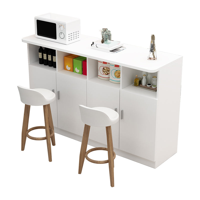 Contemporary Bar Dining Table Rectangle Wooden Counter Table