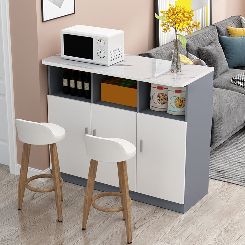 Contemporary Bar Dining Table Rectangle Wooden Counter Table