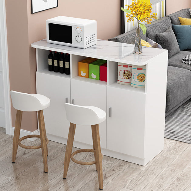 Contemporary Bar Dining Table Rectangle Wooden Counter Table