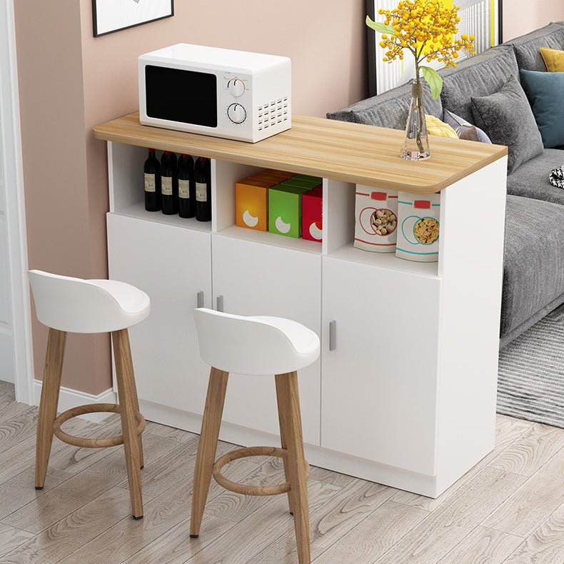 Contemporary Bar Dining Table Rectangle Wooden Counter Table