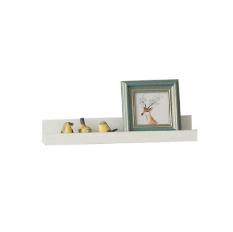 Metal Floating Bookcase Industrial Closed Back Bookshelf with Shelves