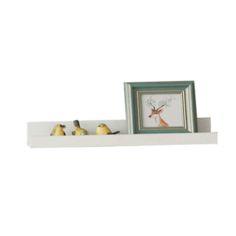 Metal Floating Bookcase Industrial Closed Back Bookshelf with Shelves