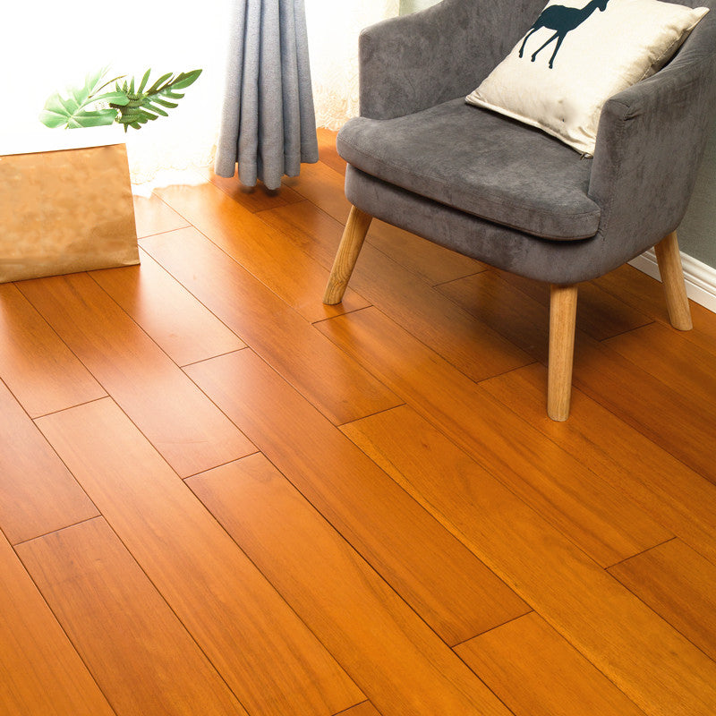 Waterproof Wood Floor Planks Smooth Rectangle Solid Wood Flooring Tiles