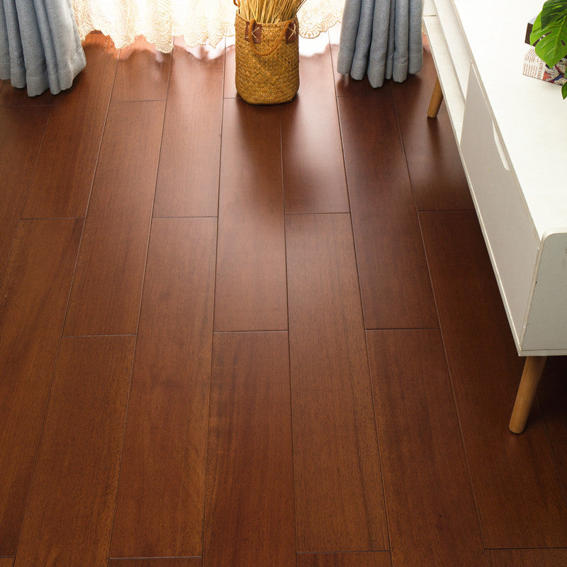 Waterproof Wood Floor Planks Smooth Rectangle Solid Wood Flooring Tiles