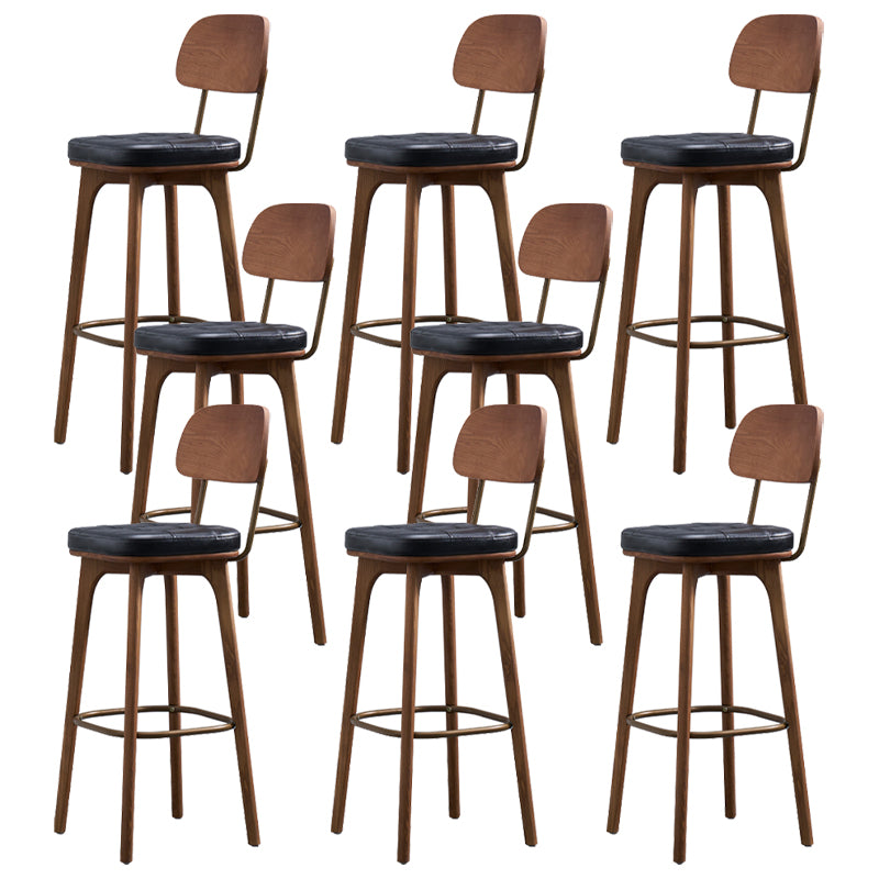 Industrial Solid Wood Bar Stools Living Room Upholstered Stool