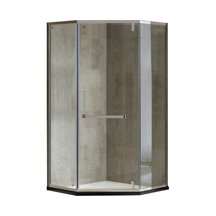 Pivot Stainless Steel Shower Enclosure Neo-Angle Clear Shower Stall