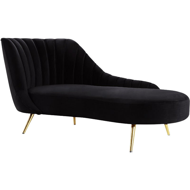 Contemporary Flannel Chaise One Armed Lounge Chair for Living Room