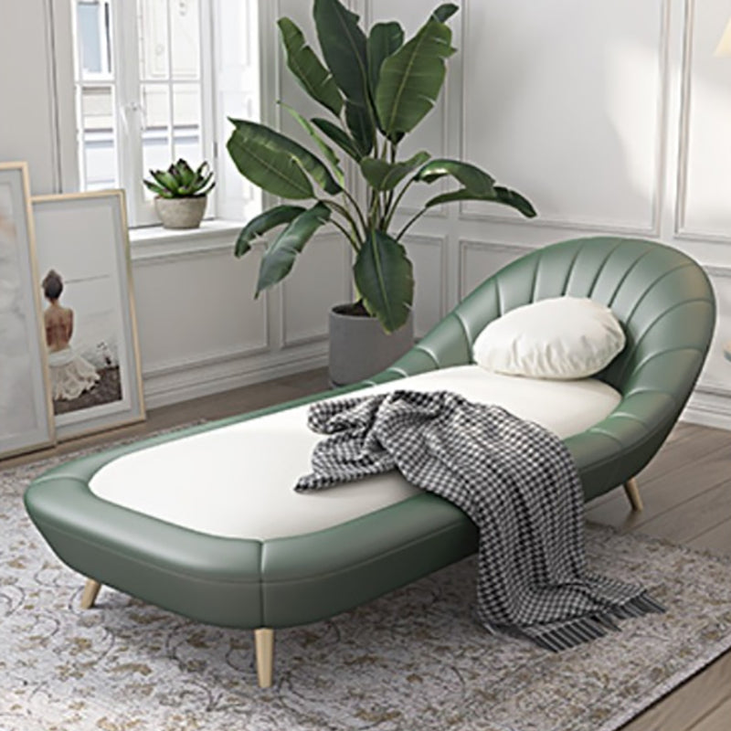 Modern Armless Chaise Lounge Faux Leather Chaise Lounge Sofa