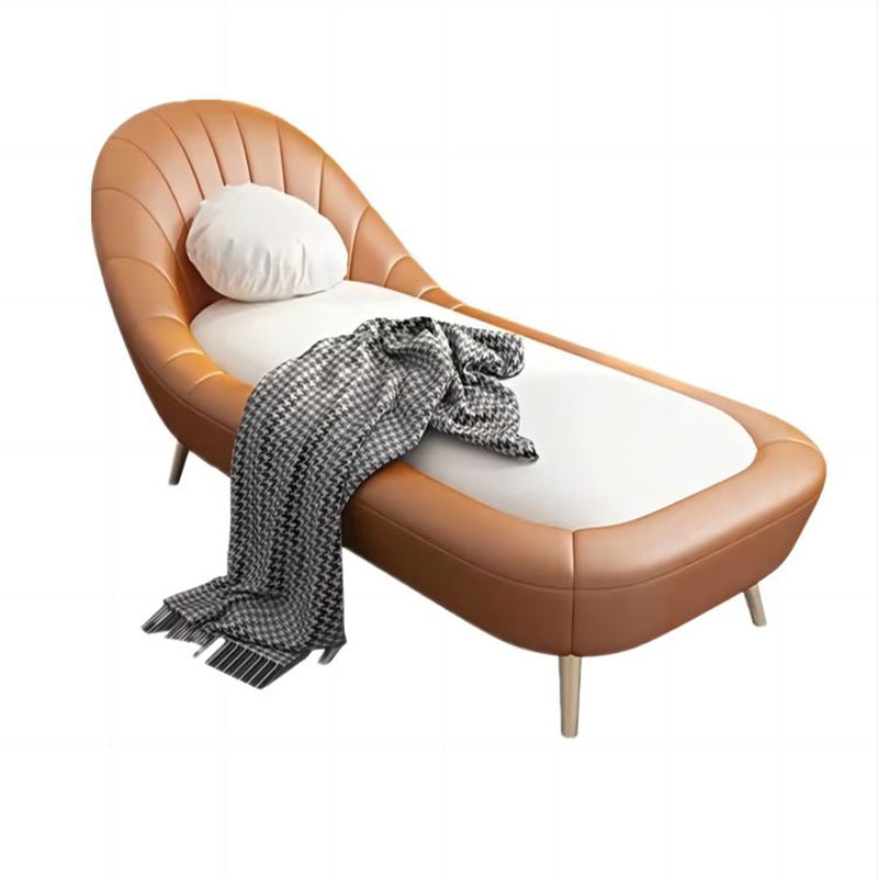 Modern Armless Chaise Lounge Faux Leather Chaise Lounge Sofa