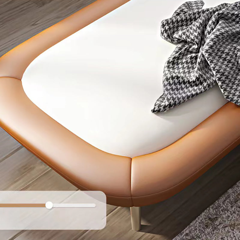 Modern Armless Chaise Lounge Faux Leather Chaise Lounge Sofa