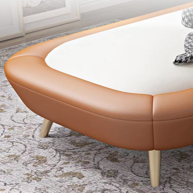 Modern Armless Chaise Lounge Faux Leather Chaise Lounge Sofa