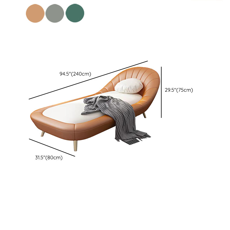 Modern Armless Chaise Lounge Faux Leather Chaise Lounge Sofa