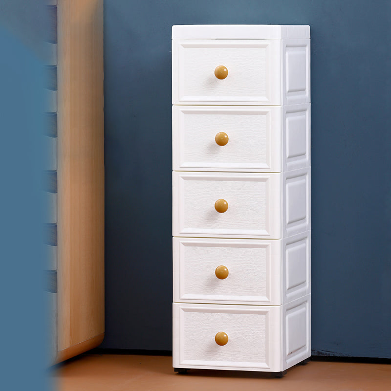 Nordic Vertical Kids Nightstand Plastic Nursery Dresser for Home