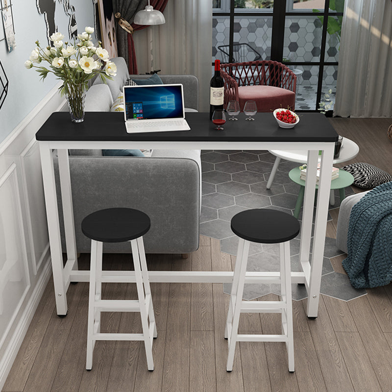 Industrial Rectangle Wood Counter Table 3/5 Pieces Bar Table Set for Cafe