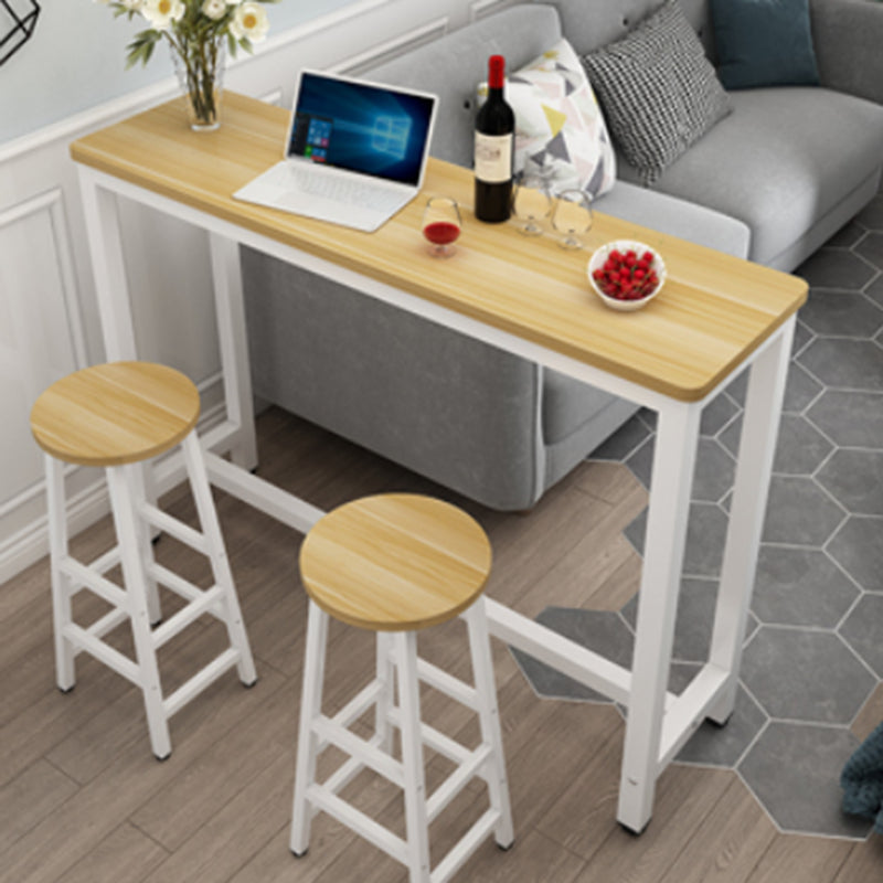 Industrial Rectangle Wood Counter Table 3/5 Pieces Bar Table Set for Cafe