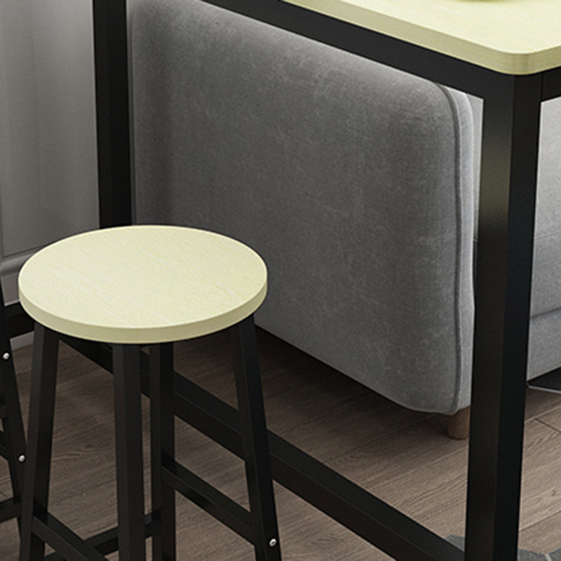 Industrial Rectangle Wood Counter Table 3/5 Pieces Bar Table Set for Cafe