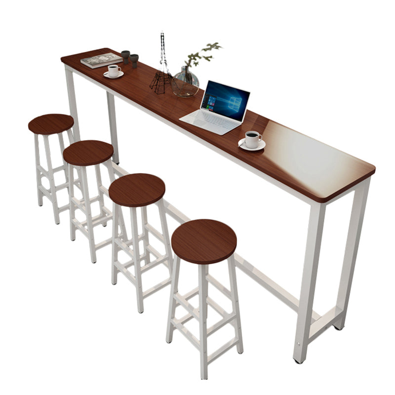 Industrial Rectangle Wood Counter Table 3/5 Pieces Bar Table Set for Cafe