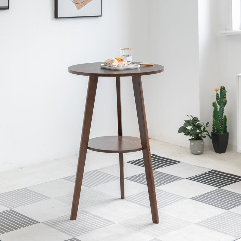 Modern Round Wood Counter Table 1/3 Pieces Bar Table Set for Cafe