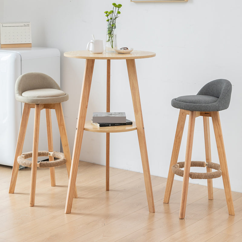 Modern Round Wood Counter Table 1/3 Pieces Bar Table Set for Cafe